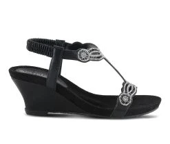 Women's Patrizia Shining Wedge Sandals Black