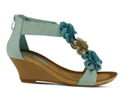 Women's Patrizia Harlequin Multi Wedge Sandals Aqua