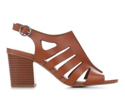 Women's Vintage 7 Eight Charlotte Dress Sandals Cognac