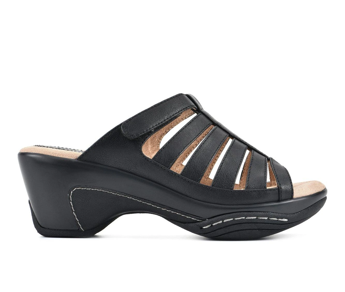 Women's White Mountain Valencia Heeled Dress Sandals Black - Image 2