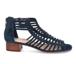 Women's Bella Vita Holden Dress Sandals Navy Suede Lea