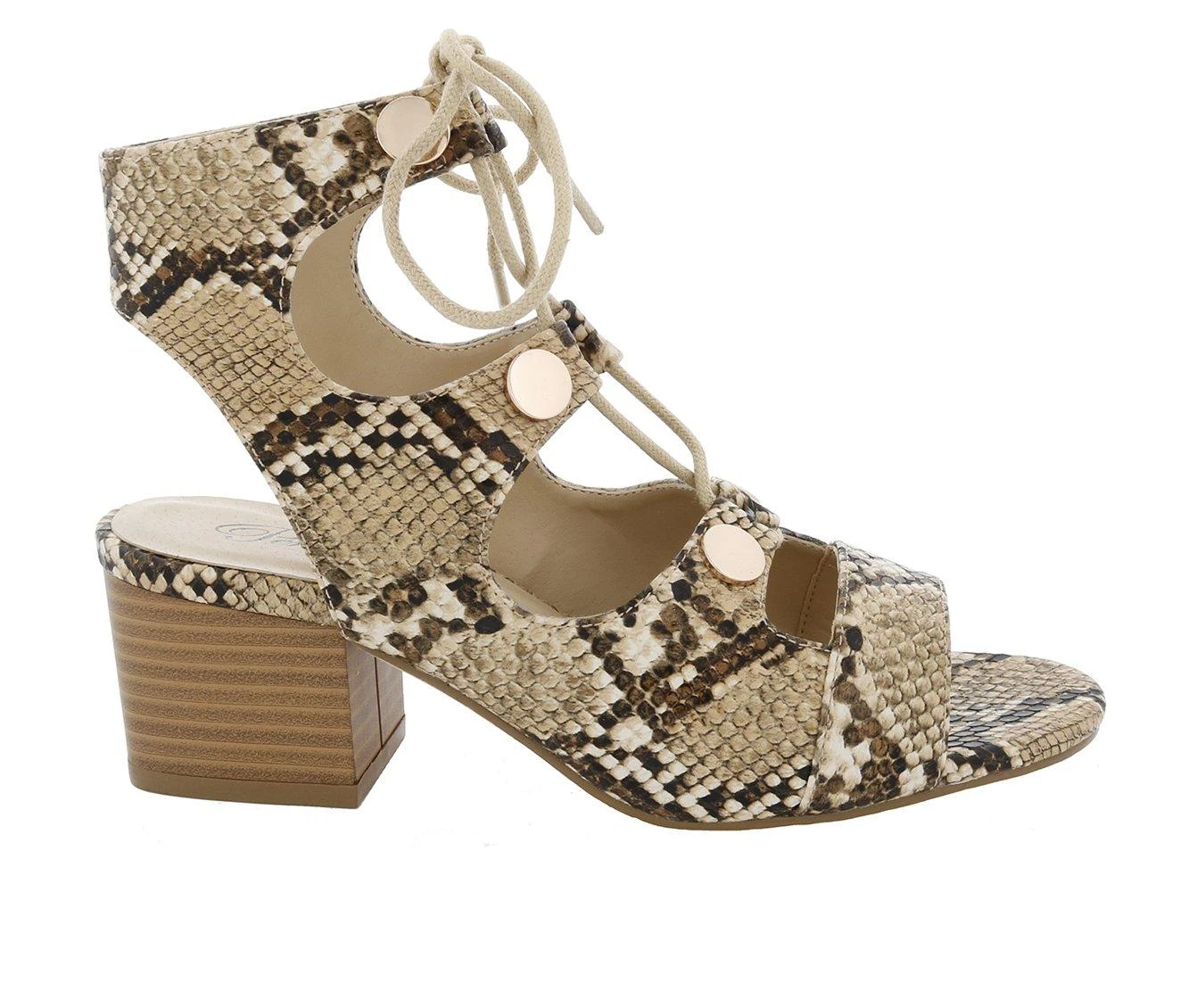 Women's Penny Loves Kenny Serge Dress Sandals Natural Snake - Image 2