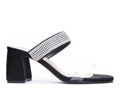 Women's Chinese Laundry Yas Mule Heels Vinyl/Black