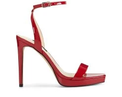 Women's Nine West Zadie Dress Sandals Dark Red Patent