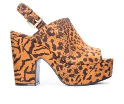 Women's Chinese Laundry Bella Dress Sandals Tiger Leop