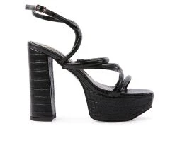 Women's London Rag Beam Platform Dress Sandals Black