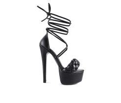 Women's London Rag TW Platform Stiletto Sandals Black