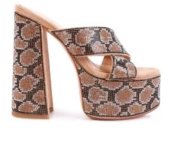 Women's London Rag Ful Platform Heeled Sandals Gold