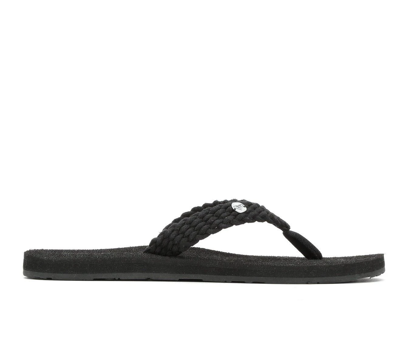 Women's Roxy Tidepool III Flip-Flops Black - Image 2
