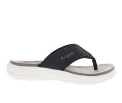 Women's Propet TravelActiv FT Water-Ready Flip-Flops Black