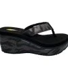 Women's Volatile Paiges Platform Wedge Flip-Flops Black Camo