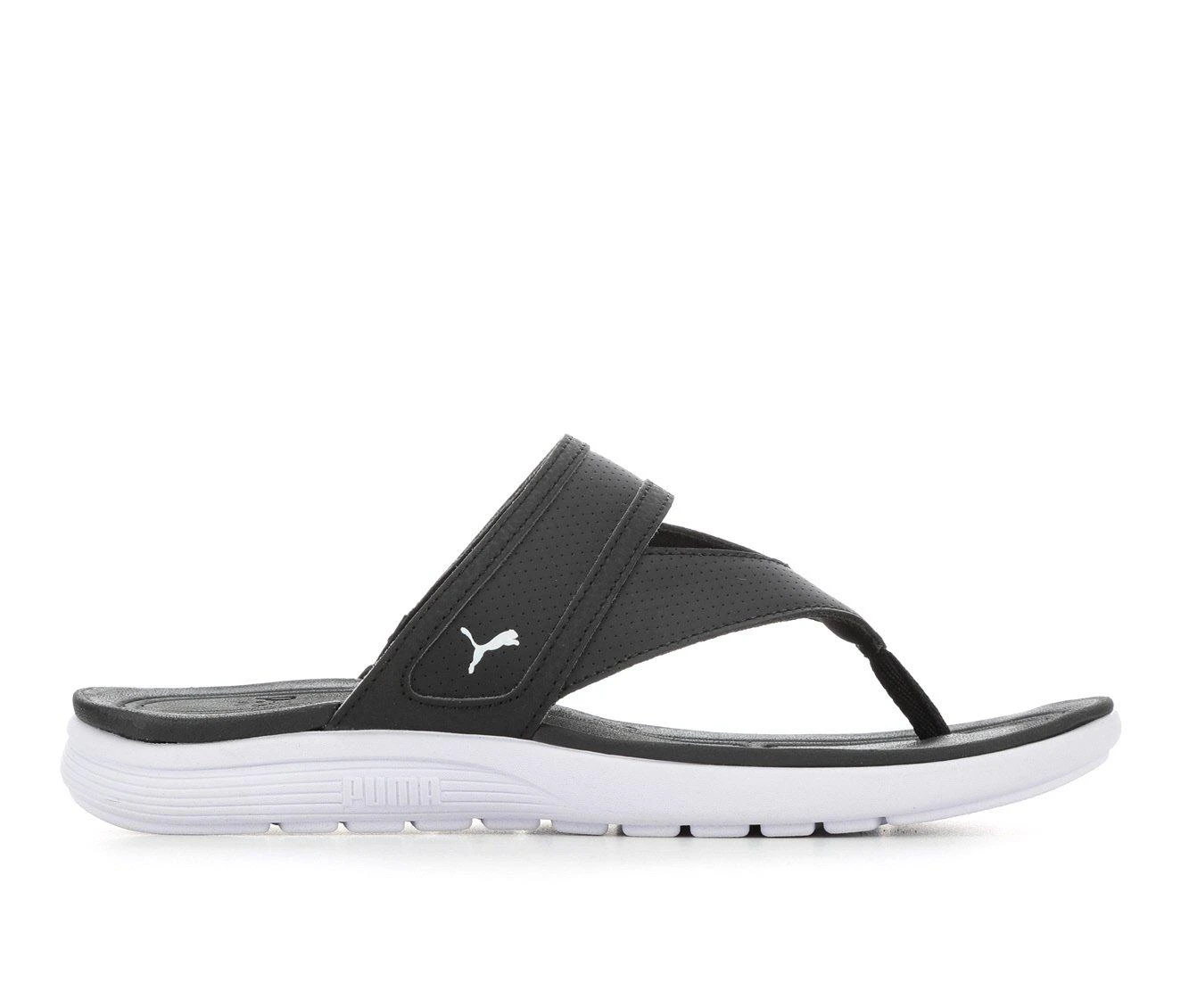 Women's Puma Soft Ride Flip-Flops Black/White