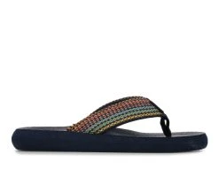 Women's Skechers Cali Asana Mixed Signals Flip-Flops Navy Multi