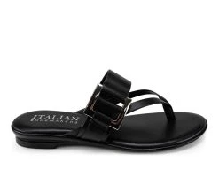 Women's Italian Shoemakers Corinne Flip-Flop Sandals Black