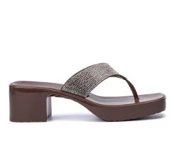 Women's Olivia Miller Suzzie Dress Sandals Brown