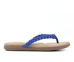 Women's Cliffs By White Mountain Freedom Flip-Flops Blue/Smooth