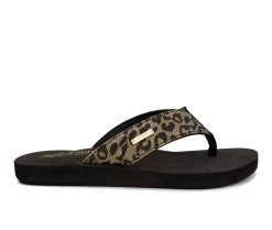 Women's Juicy Smirk Flip-Flops Black/Gold
