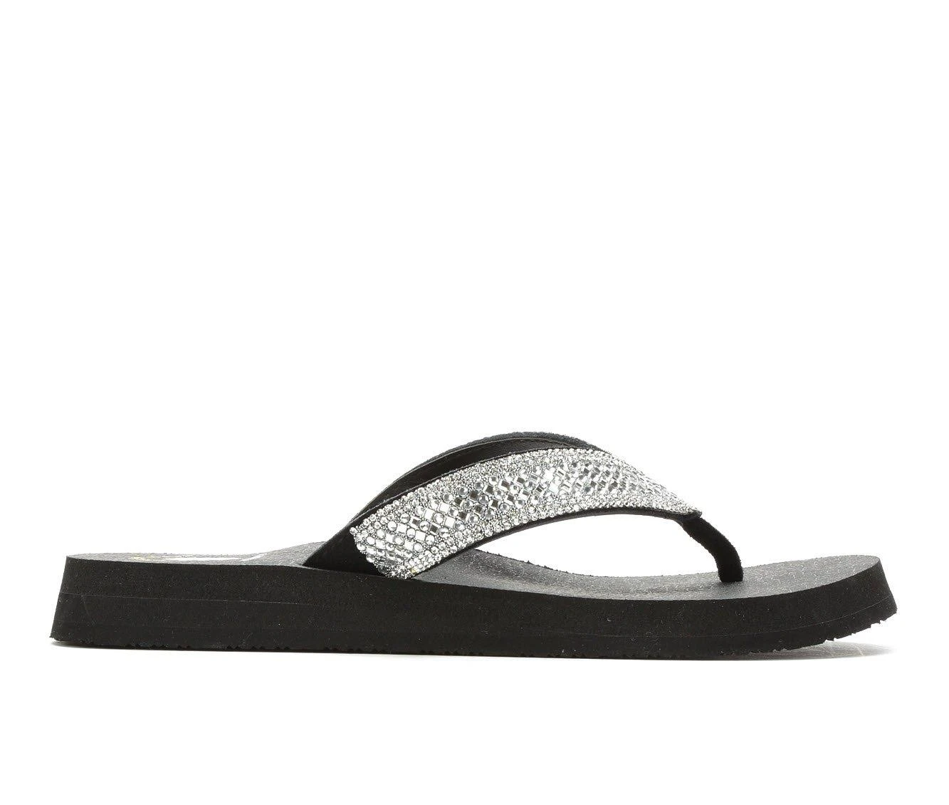 Women's Yellow Box Soriano Mellow Mat Flip-Flops Black