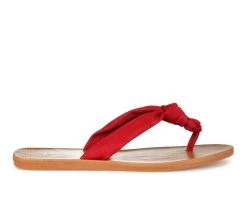 Women's Journee Collection Brindle Flip-Flops Red