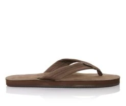 Women's Rainbow Sandals Single Layer Premier Leather -301ALTS Flip-Flops Espresso