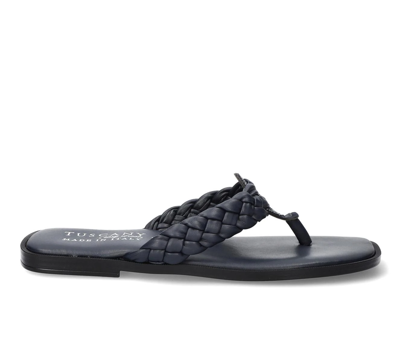 Women's TUSCANY BY EASY STREET Coletta Flip-Flops Navy