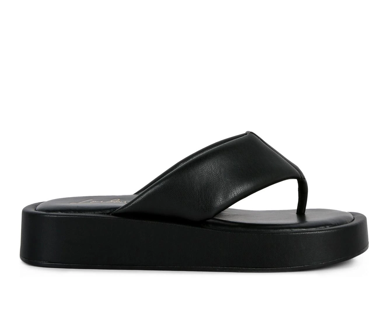 Women's London Rag Rosette Flip-Flops Black