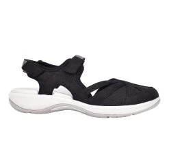 Women's Easy Spirit Splash Water-Ready Hiking Sandals Black/White