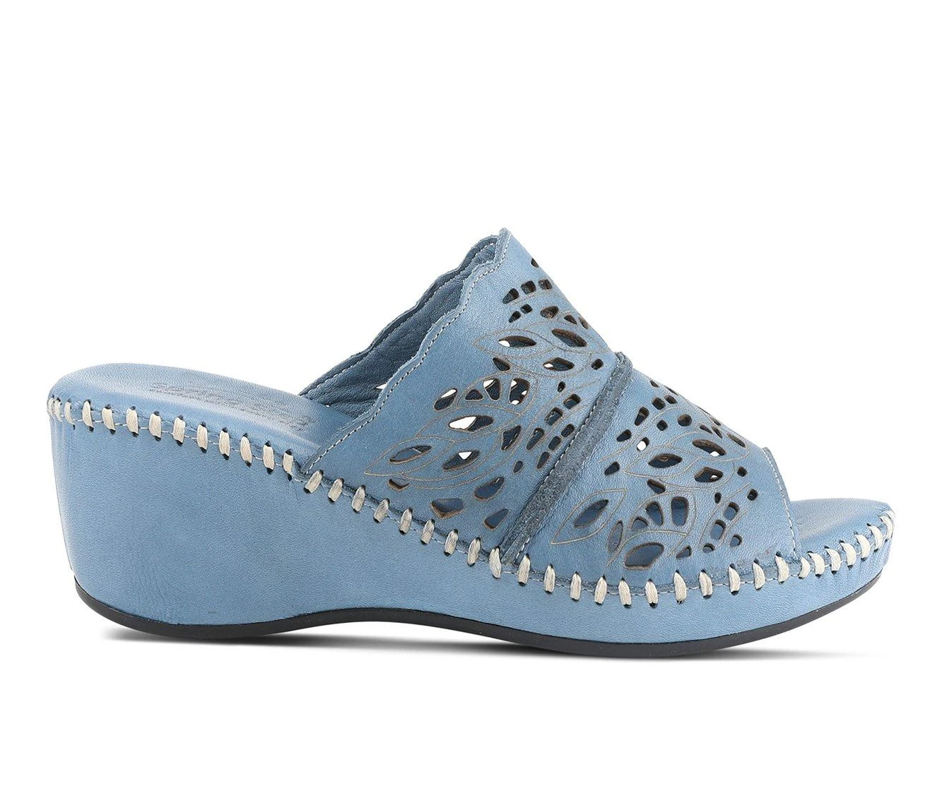 Women's SPRING STEP Khyahey Wedge Sandals Blue