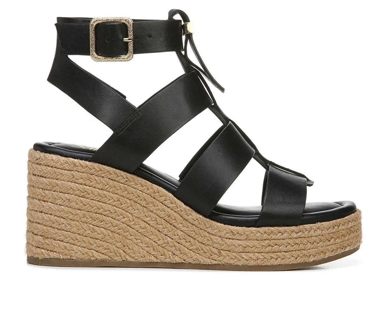Women's Franco Sarto Palms Platform Wedge Sandals Black