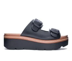 Women's Chinese Laundry Surfs Up Platform Sandals Black