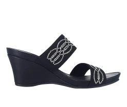 Women's Impo Venee Wedge Sandals Black