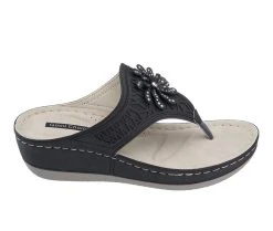 Women's GC Shoes Allie Wedge Sandals Black