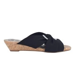 Women's Impo Rexine Wedge Sandals Black