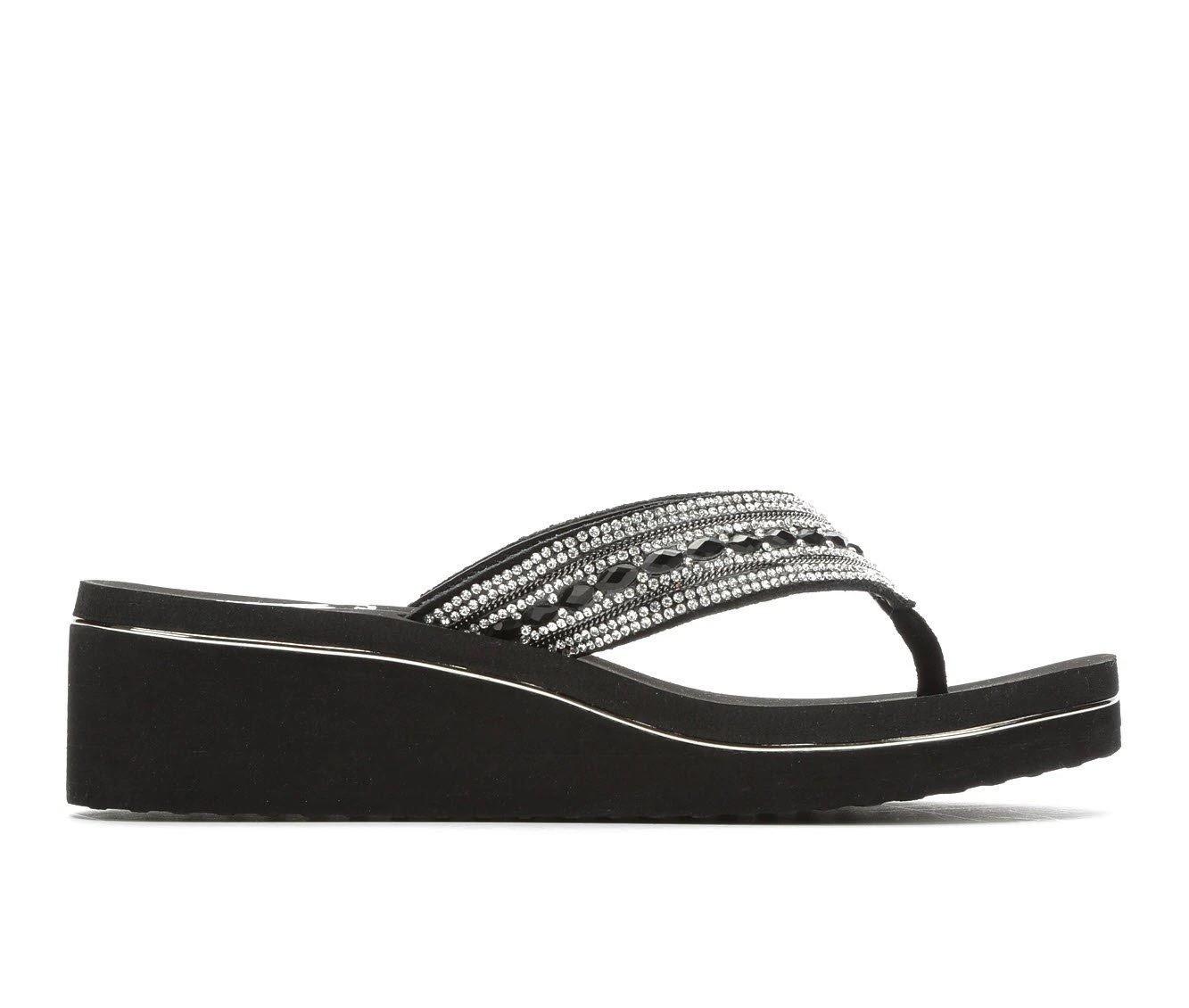 Women's Yellow Box Marcy Platform Flip-Flops Black - Image 2