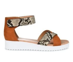 Women's Journee Collection Java Wedge Sandals Snake