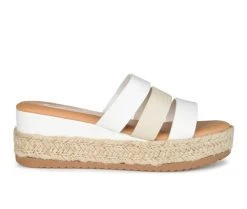 Women's Journee Collection Whitty Espadrille Platform Wedges White