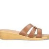 Women's TUSCANY BY EASY STREET Tazia Wedge Sandals Tan