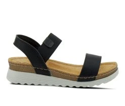 Women's Flexus Gelaleta Wedge Sandals Black