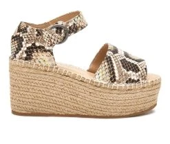 Women's Coconuts By Matisse Flirty Platform Sandals Grey Snake