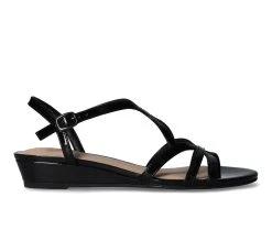 Women's Easy Street Royalty Sandals Black Patent