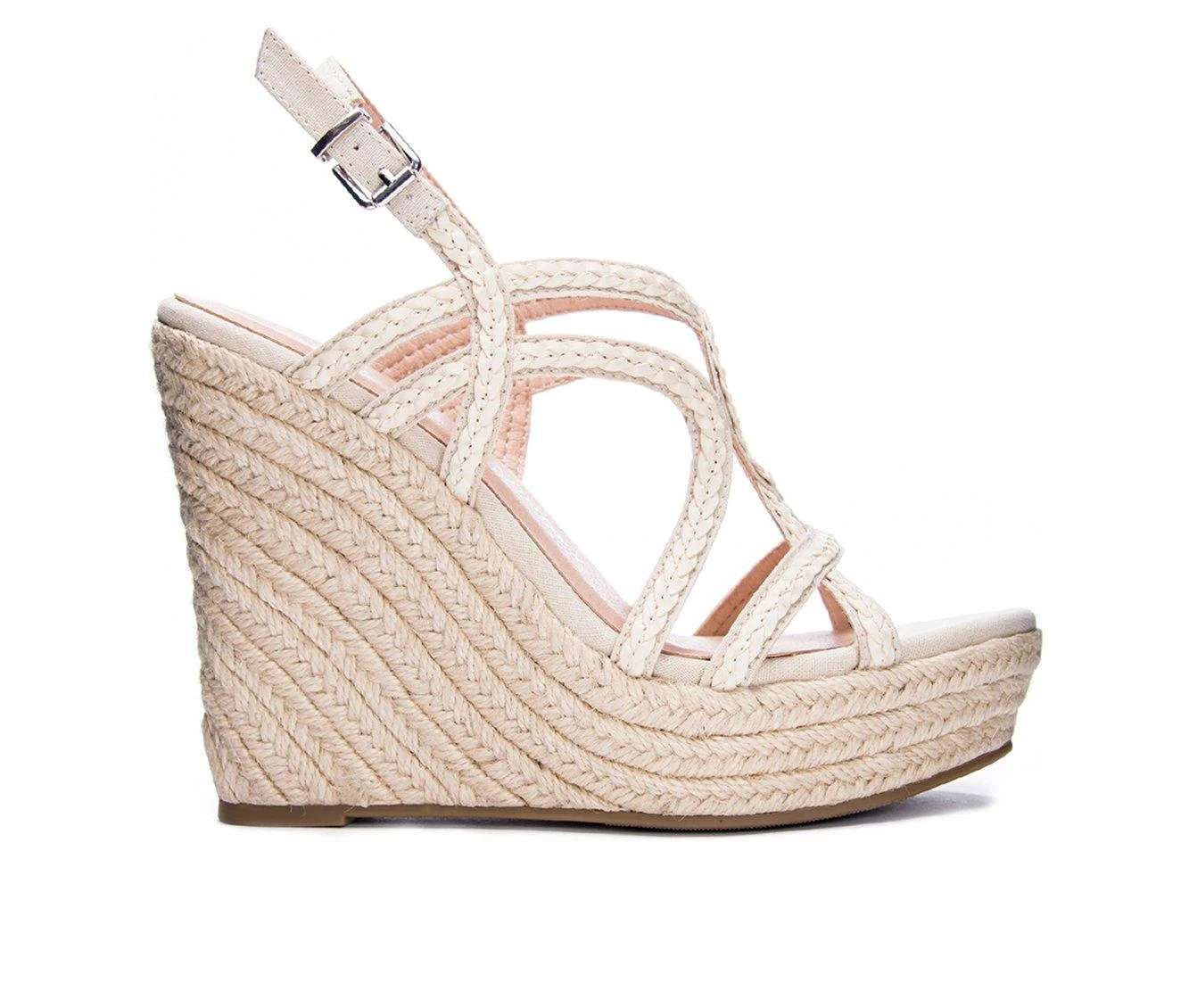 Women's Chinese Laundry Maylin Platform Espadrille Wedges Cream - Image 2