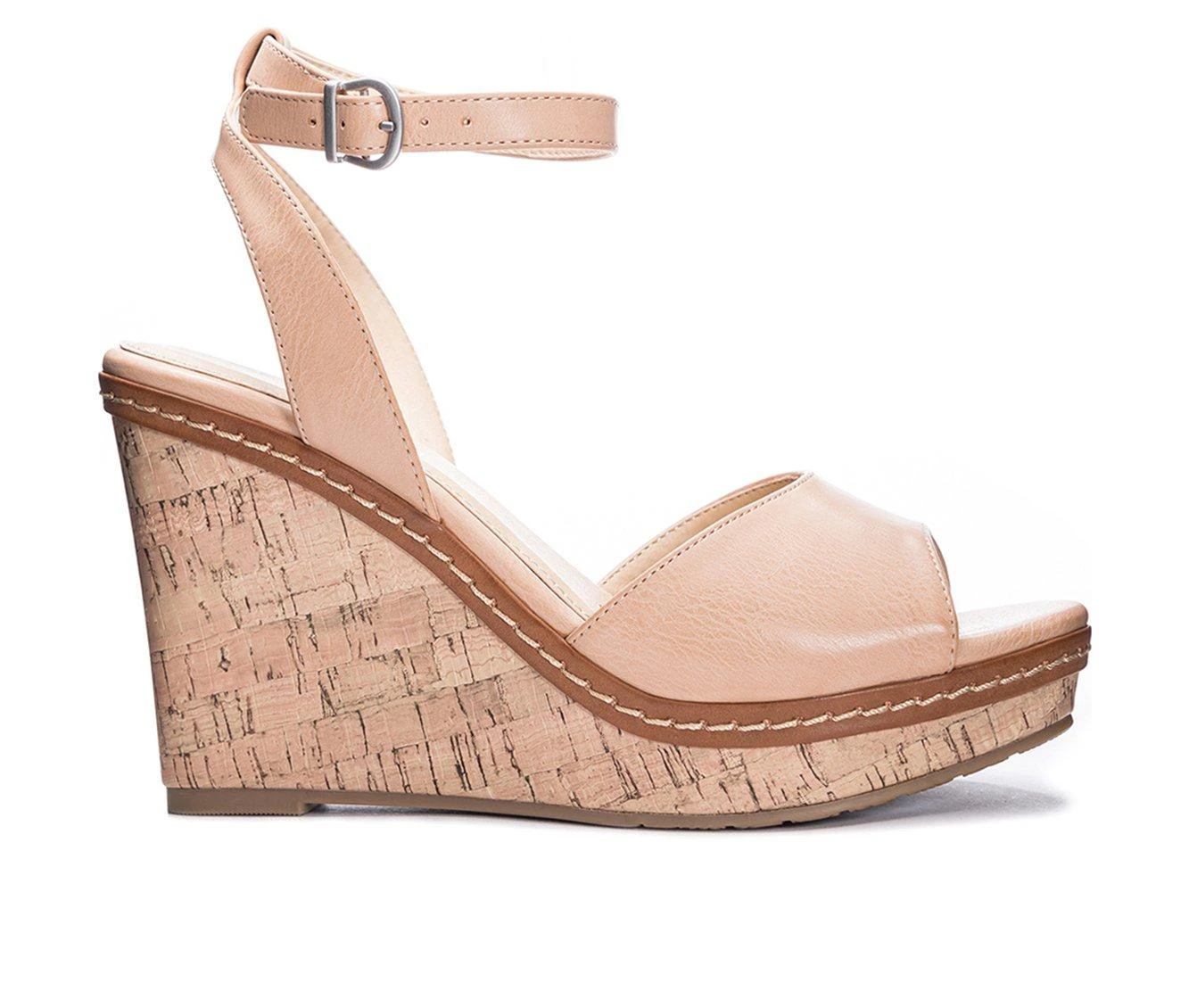 Women's CL By Laundry Booming Wedges Dark Nude - Image 2