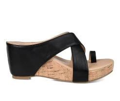 Women's Journee Collection Rayna Wedge Sandals Black