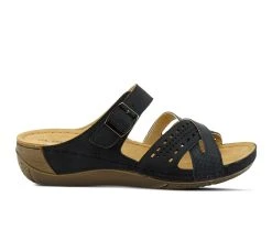 Women's Flexus Denia Footbed Sandals Black