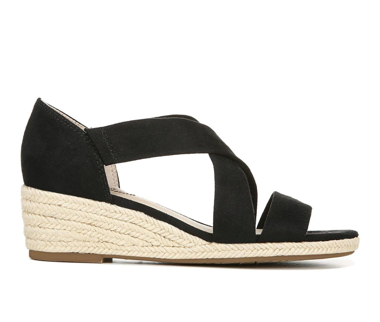 Women's LifeStride Siesta Wedge Sandals Black - Image 2