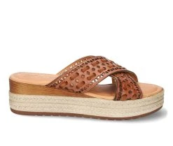 Women's Bella Vita Italy Exa-Italy Espadrille Wedge Sandals Whiskey