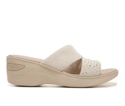 Women's BZEES Dynastybright Wedge Sandals Beige Stone