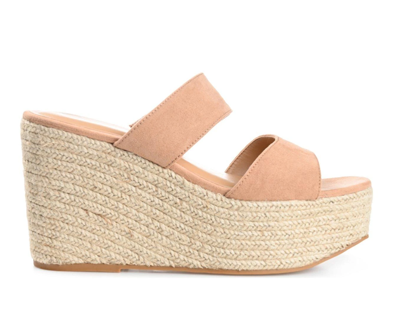 Women's Journee Collection Ilyana Espadrille Platform Wedge Tan