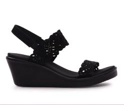 Women's Skechers Cali Rumble On Sassy Days Wedges Black