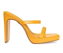 Women's Journee Collection Naivee Dress Sandals Orange